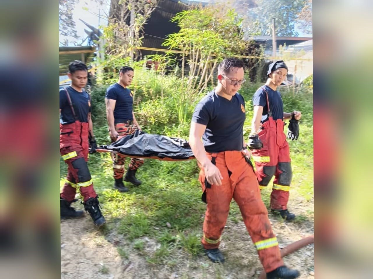 தீயில் மாது கருகி மாண்டார், கணவர் காயம்