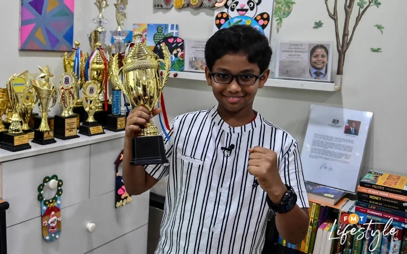 உலகளாவிய பேச்சு போட்டியில் 12 வயது மாணவன் வெற்றி