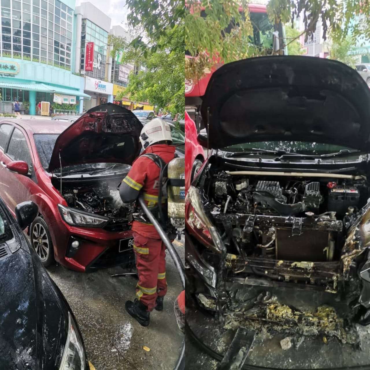 கிள்ளானில் 6 கார்களுக்கு தீயிடப்பட்டன