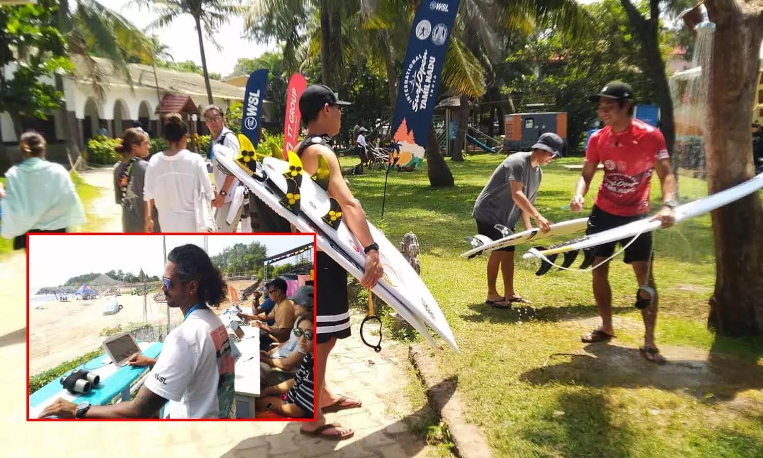 சர்வதேச அலைசறுக்கு போட்டி: ஐப்பான் வீரர்கள் முன்னனி