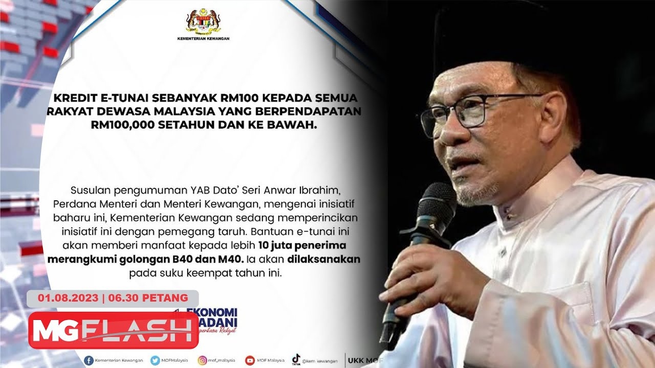 21 வயதுக்கு மேற்பட்டோருக்கு 100 வெள்ளி மின்-பணம் வழங்கும் திட்டம்