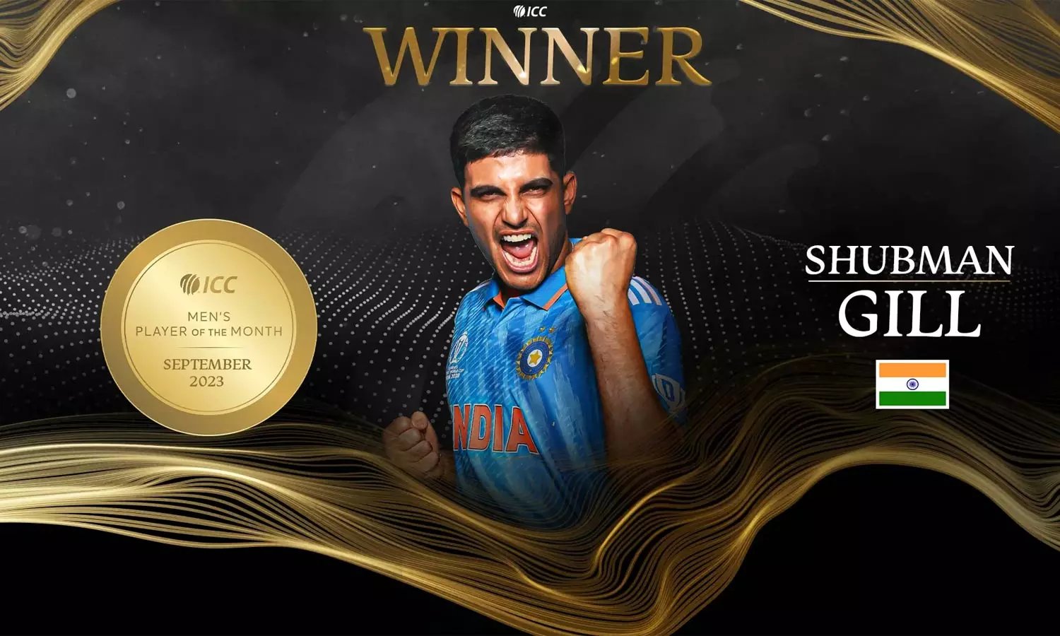 செப்டம்பர் மாதத்திற்கான ஐசிசி சிறந்த வீரர் விருதை கைப்பற்றிய இந்திய வீரர் சுப்மன் கில்