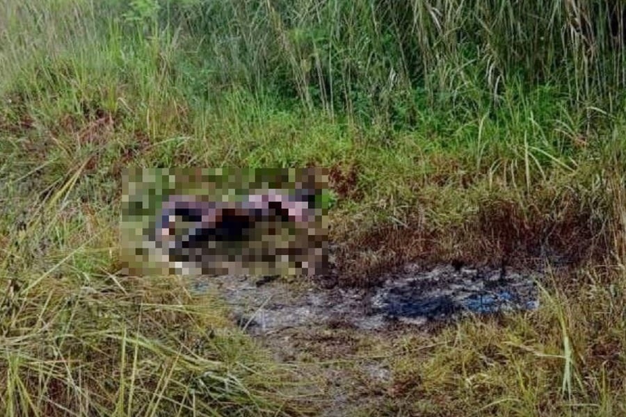 ஆணுடைய எரிந்த அவயங்களை போலீசார் அடையாளம் கண்டனர்