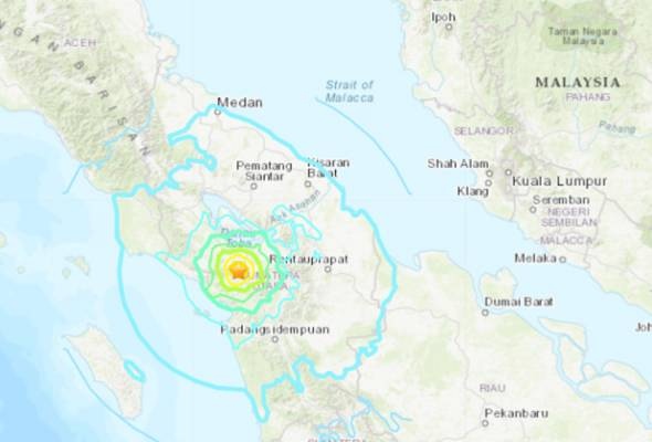 சுமத்ராவின் வடமேற்கில் நில அதிர்வு