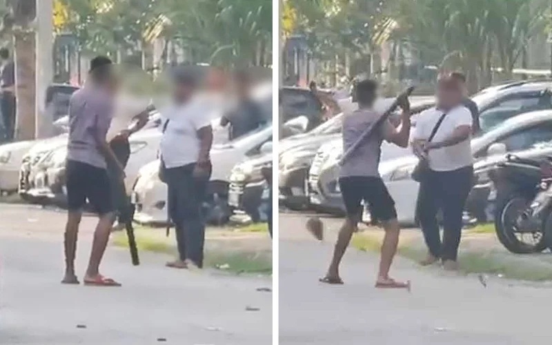 கைகலப்பில் ஈடுபட்ட இரு ஆடவர்கள் கைது