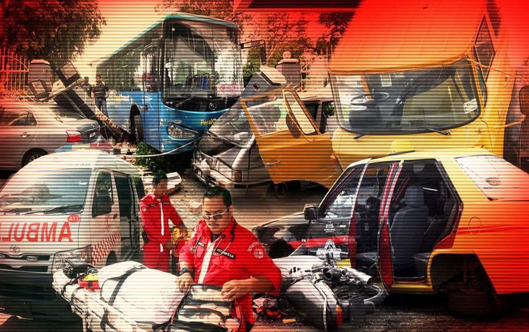 ஐந்து வாகனங்கள் மோதி கொண்டதில் ஒருவர் படுங்காயம்