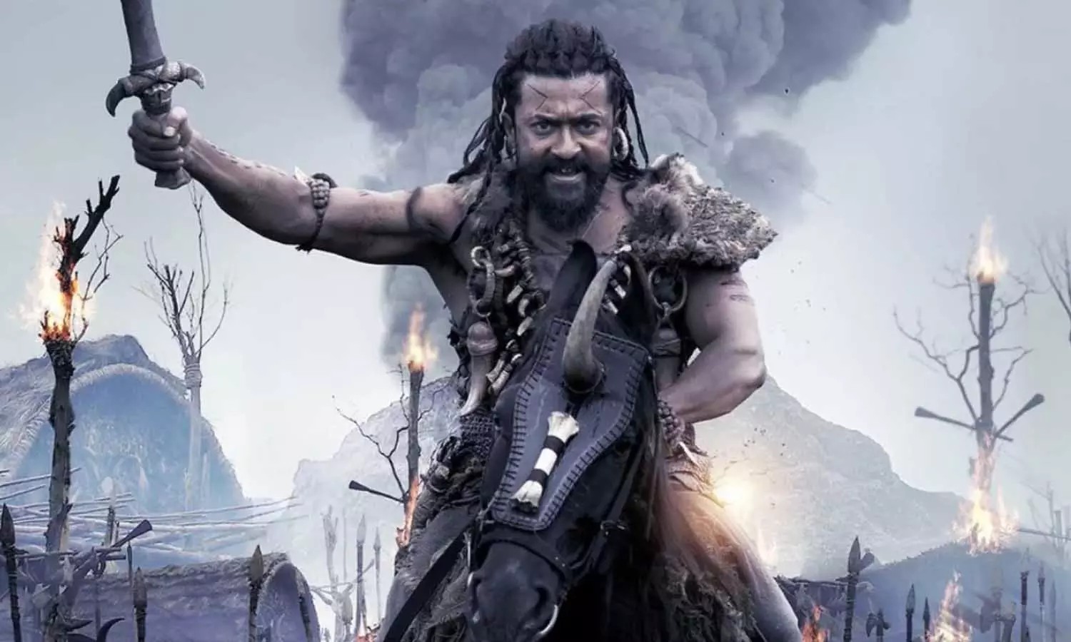 இரண்டு அதிரடி லுக்கில் சூர்யா- வைரலாகும் கங்குவா போஸ்டர்