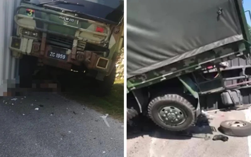 நெடுஞ்சாலையில் நிகழ்ந்த விபத்தில் மூன்று வீரர்கள் பலி