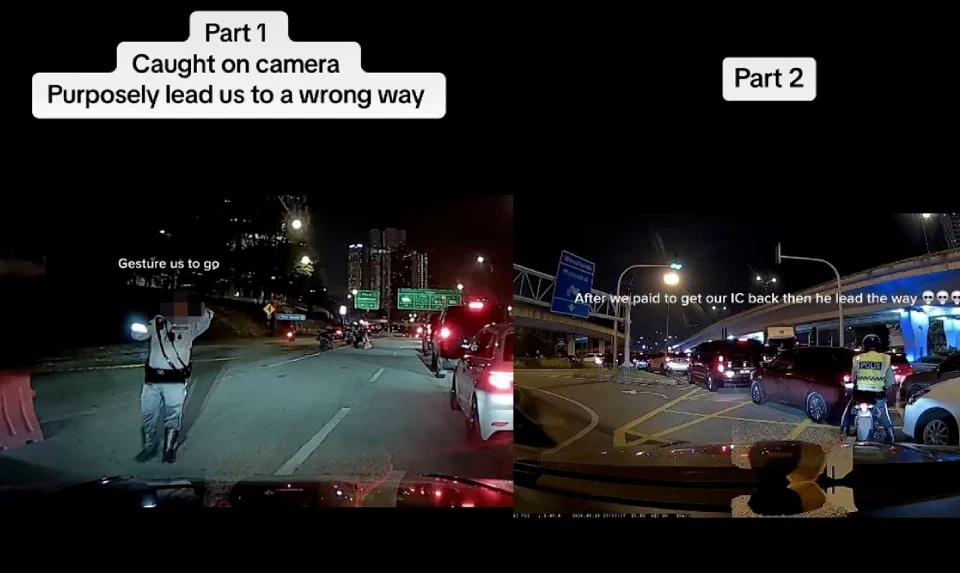 மிரட்டி பணம் பறித்ததாக இரு போக்குவரத்து போலீசார் விசாரணை