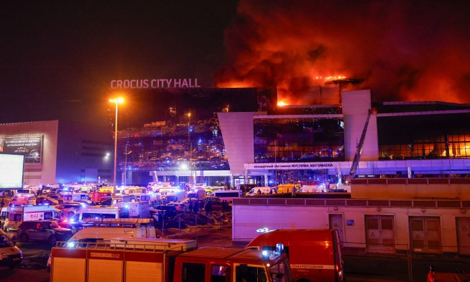 மாஸ்கோவில் துப்பாக்கிச் ​சூட்டு சம்பவம் 60 க்கும் மேற்பட்டோர் பலி