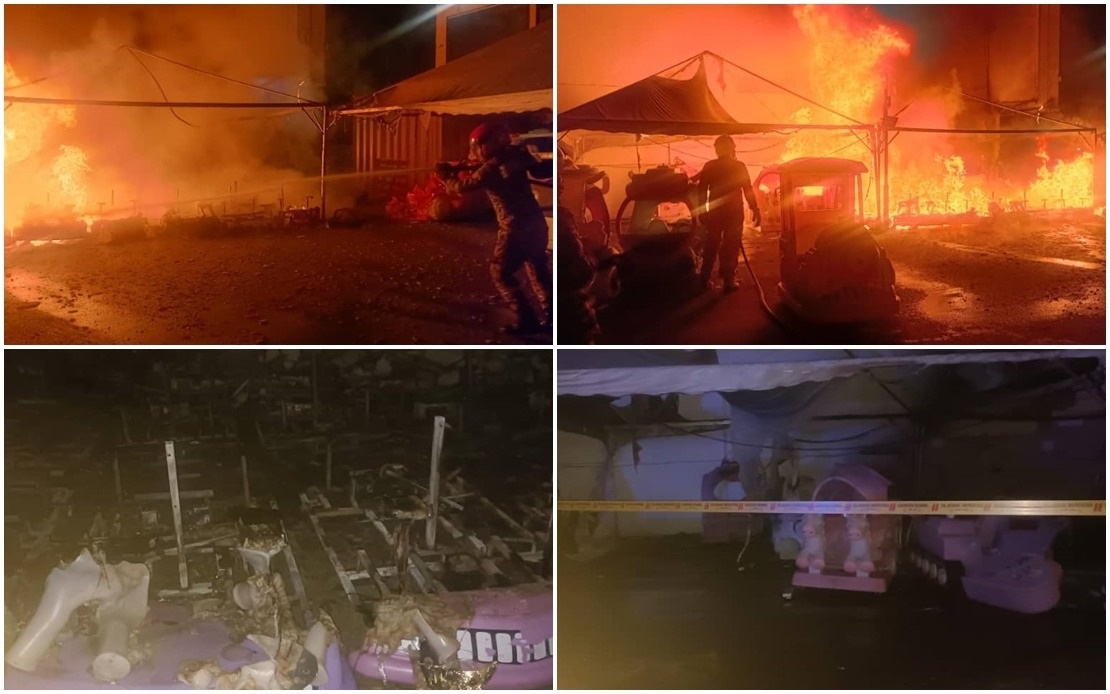 தீ விபத்தில் குழந்தைகளின் விளையாட்டு கார்கள் அழிந்தன