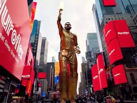 விராட்டுக்கு தங்கத்தால் ஆன சிலை வைத்த மெத்தை தயாரிக்கும் நிறுவனம்!