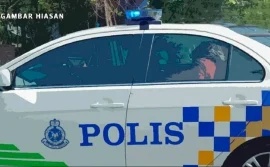 போலீஸ் காரை மோதி அடாவடிதனம் புரிந்த மாது கைது செய்யப்பட்டார்