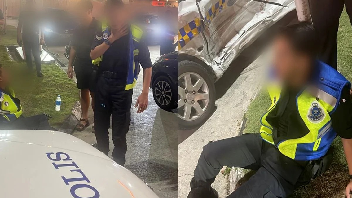 MPV ரோந்து போலீஸ்காரை மோதிய ஹோண்டா சிட்டி