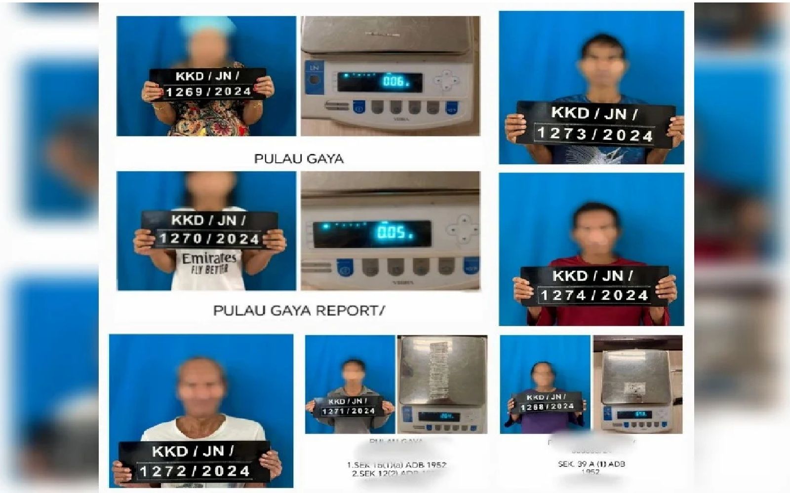 கயா தீவில் இரண்டு வீடுகளில் நடத்தப்பட்ட சோதனையில் 7 பேர் கைது செய்யப்பட்டனர்