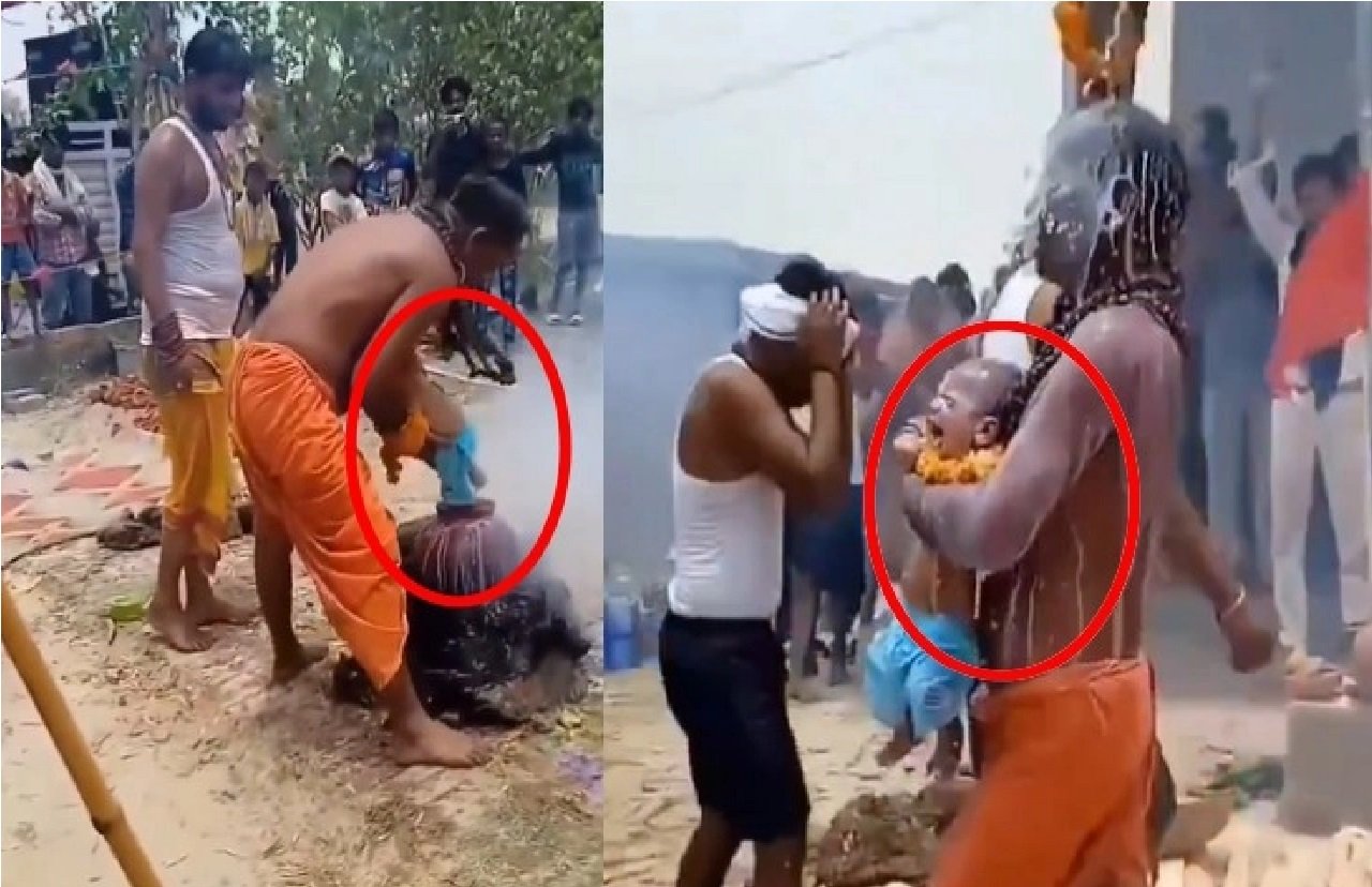 கொதிக்கும் பால் பானைக்குள் குழந்தையை போட்டு கொடூர வேண்டுதல்! - அதிர்ச்சியளிக்கும் காசிதாஸ் பாபா பூஜை