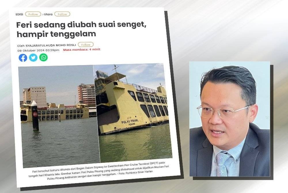 நீரில் மூழ்கும் நிலையில் பினாங்கு Feri