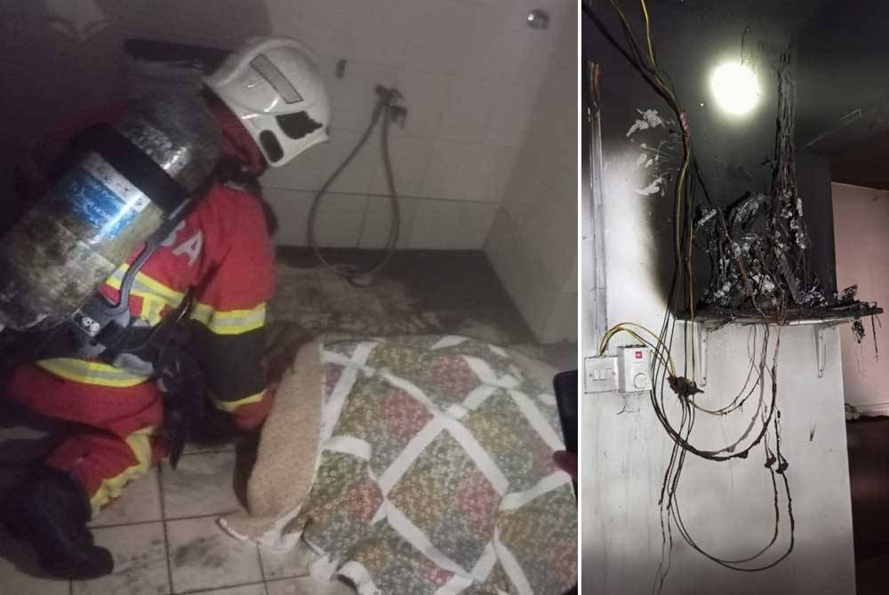 SUIS பெட்டியில் தீ, மாது இறந்து கிடந்தார்