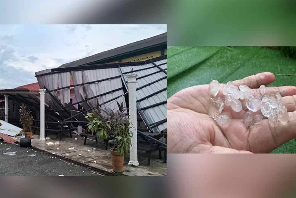 கெமாமானில் ஆலங்கட்டி மழை பெய்தது