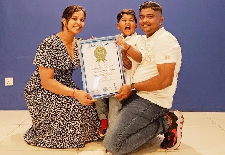 மலேசிய சாதனைப்புத்தகத்தில் இடம் பெற்றான் சிறுவன் ராஜமித்ரன்