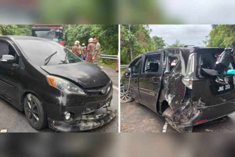 கார் தடம் புரண்டதில் சிசு மரணம்