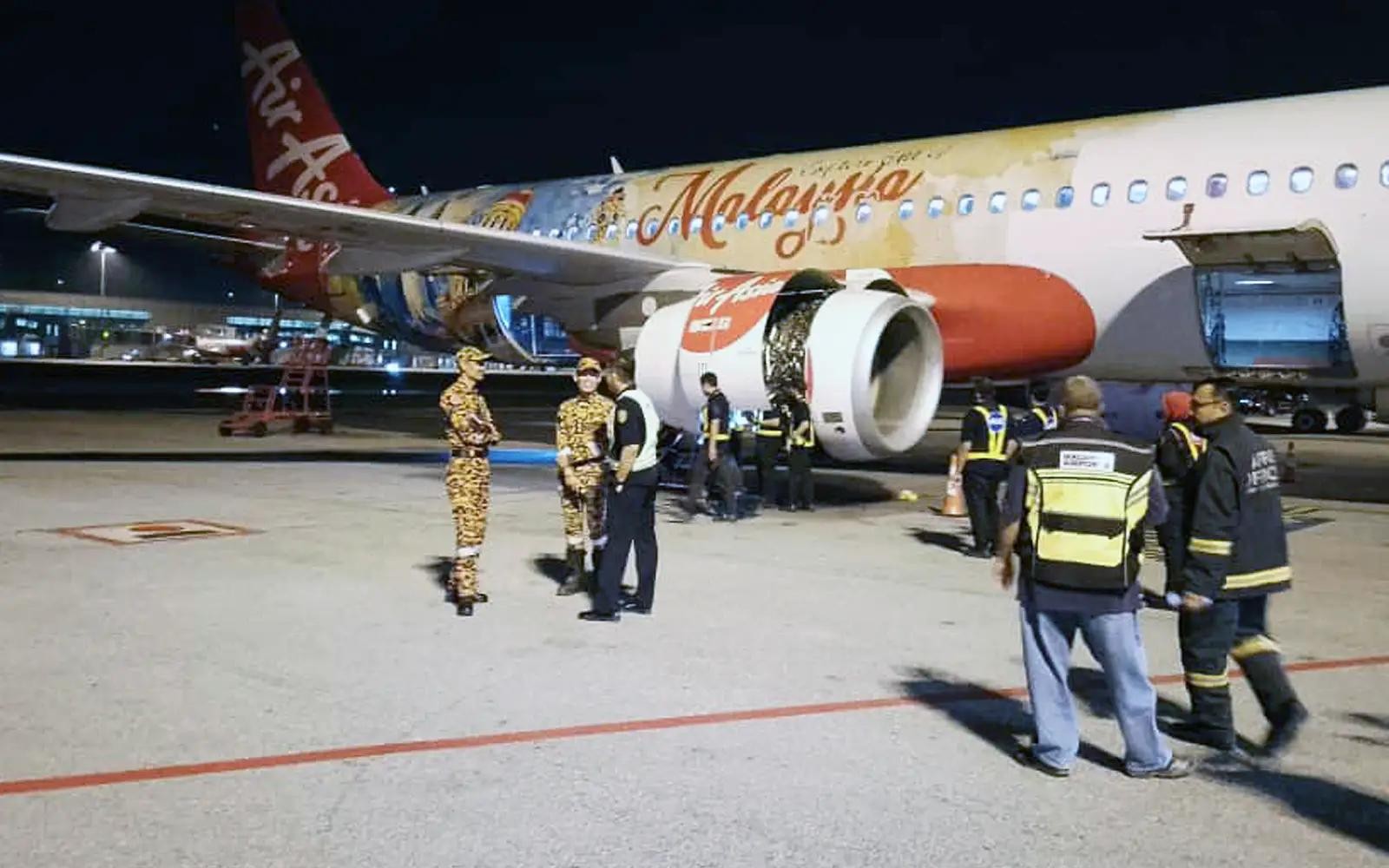 விமான இயந்திரத்தில் தீப் பிடித்ததா? ஏர் ஆசியா மறுப்பு