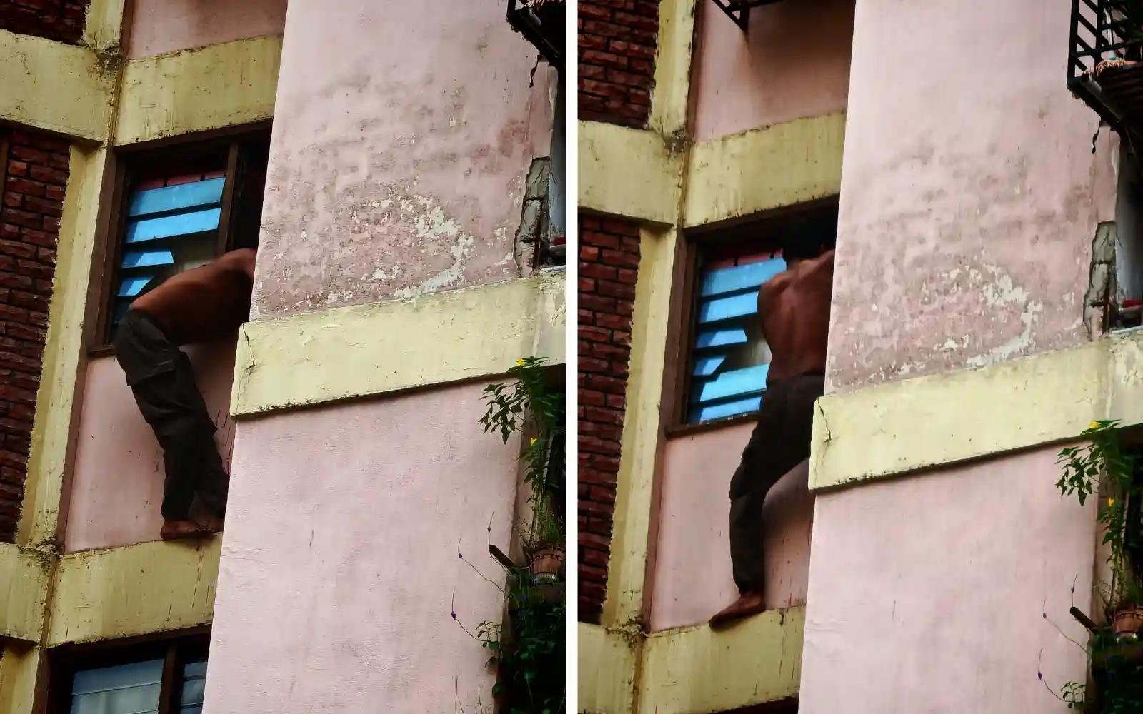 பத்தாவது மாடியிலிருந்து குதிக்கத் தயாரான அந்நிய நாட்டவர் காப்பாற்றப்பட்டார்