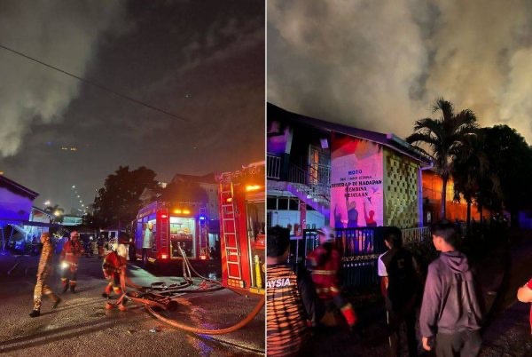 ஸ்தாபாக் உயர் நிலைப்பள்ளி மாணவர் தங்கும் விடுதி தீயில் அழிந்தது