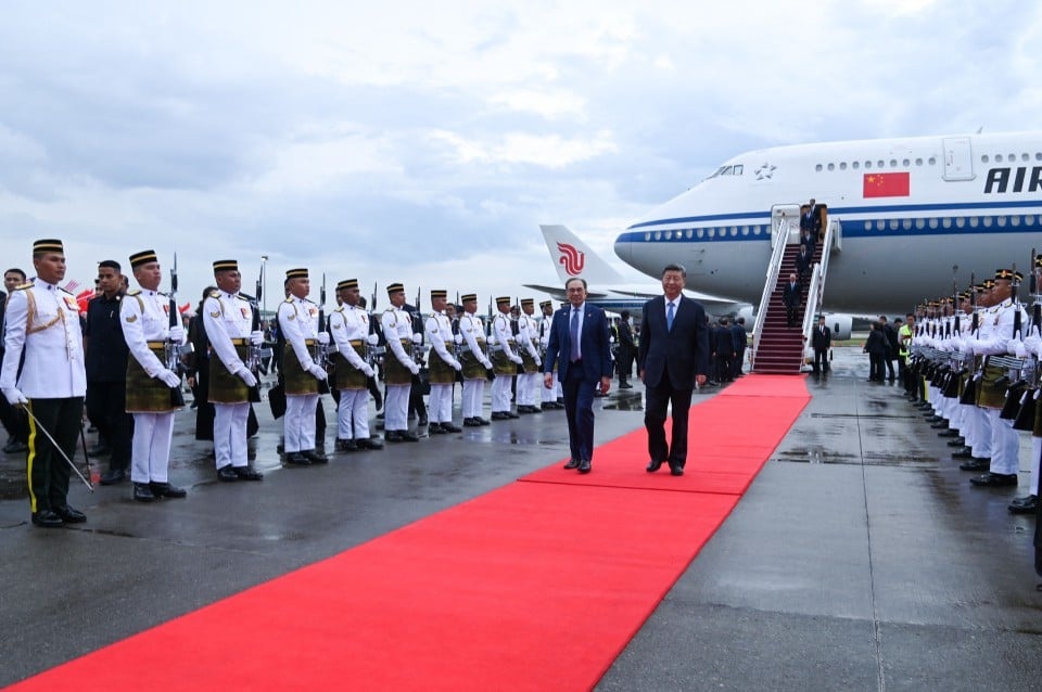 சீன அதிபர் மலேசியா வந்துள்ளார்