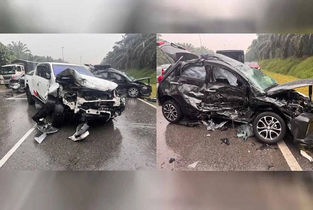 மூன்று வாகனங்கள் சம்பந்தப்பட்ட விபத்தில் தாயும், குழந்தையும் மரணம்