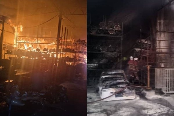கார் உபரிப் பாகங்கள் தயாரிப்புத் தொழிற்சாலை தீயில் அழிந்தது