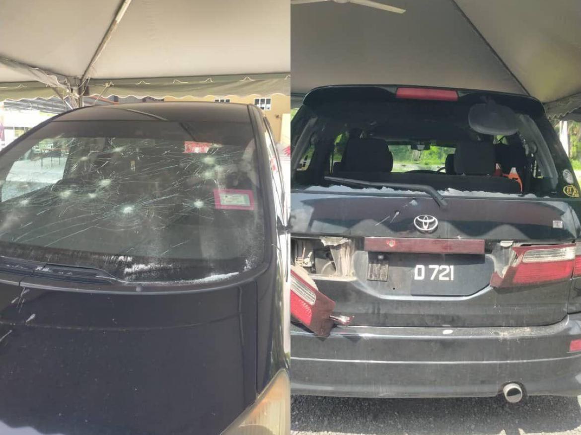 ஶ்ரீ காடிங் நாடாளுமன்ற உறுப்பினரின் சேவை மையத்தின் கார் சேதப்படுத்தப்பட்டது