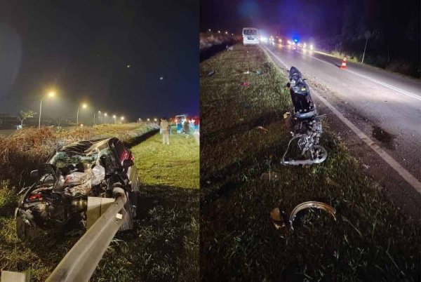 இரண்டு வாகனங்கள் சம்பந்தப்பட்ட விபத்தில் மோட்டார் சைக்கிள் ஓட்டி பலி