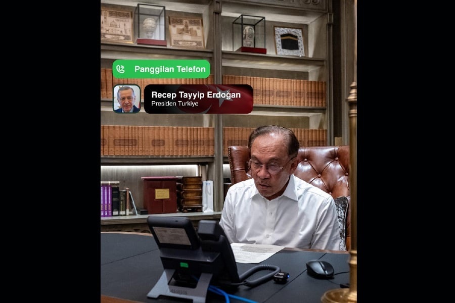 பாலஸ்தீனர்களின் உரிமையைத் தற்காப்பதில் துருக்கியுடன் மலேசியா உறுதியுடன் நிற்கும் – பிரதமர் அன்வார் திட்டவட்டம்