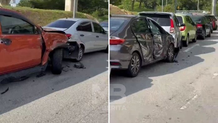 லோரி மோதியதில் 7 வாகனங்கள் சேதம்