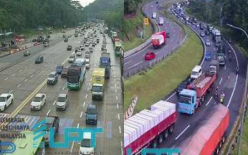 கோலாலம்பூர்-காராக் நெடுஞ்சாலையில் கடும் போக்குவரத்து நெரிசல்