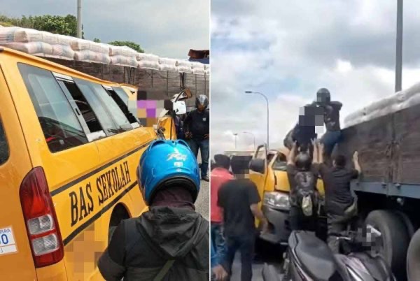 22 மாணவர்களை ஏற்றி வந்த வேன் விபத்துக்குள்ளானது