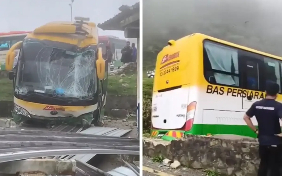 பேருந்து விபத்தில் யாரும் காயம் அடையவில்லை