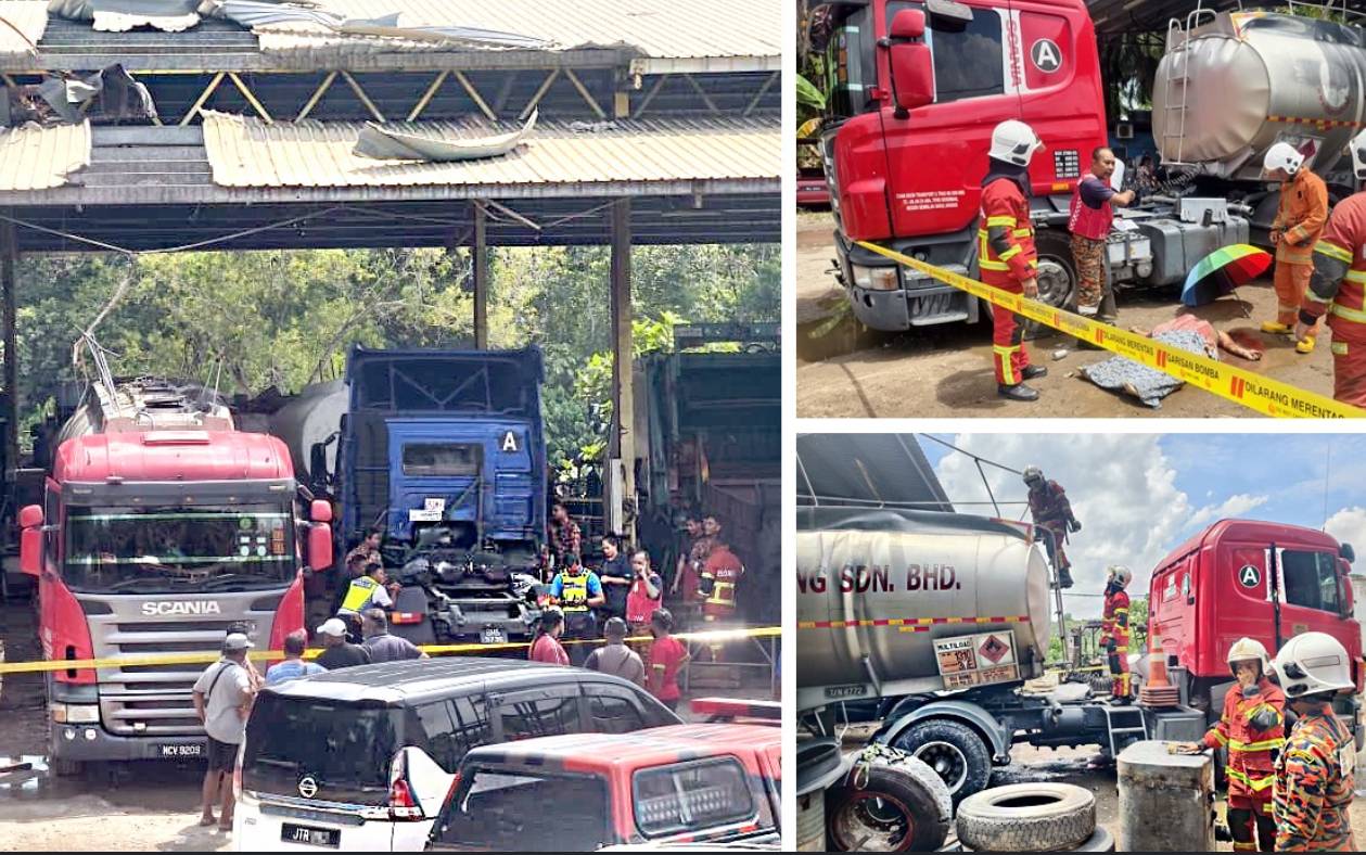 வெடிச் சம்பவத்தில் டெங்கர் லோரி ஓட்டுநர் பலி, பட்டறைப் பணியாளர் படுகாயம்