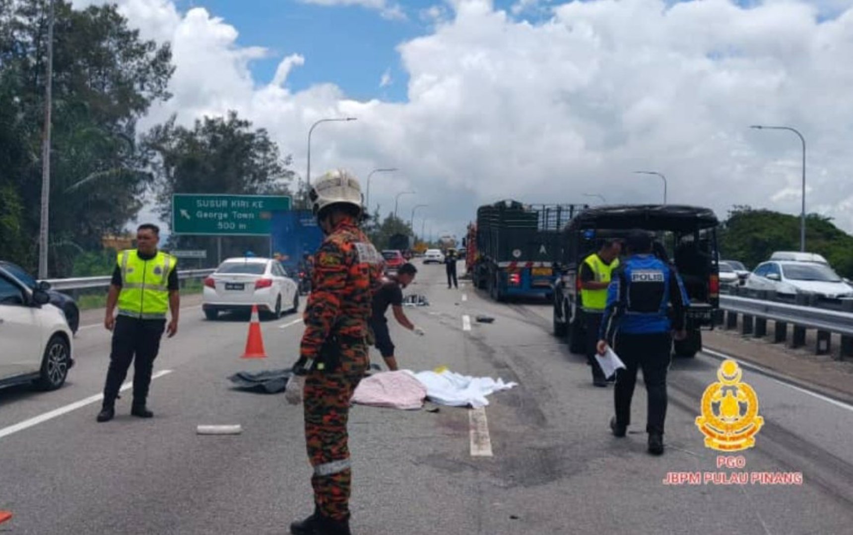 வடக்கு – தெற்கு விரைவுச் சாலையில் 3 வாகனங்கள் விபத்து: ஒருவர் மரணம்