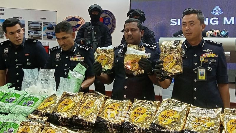 13.6 மில்லியன் ரிங்கிட் மதிப்புள்ள போதைப்பொருள் பறிமுதல்