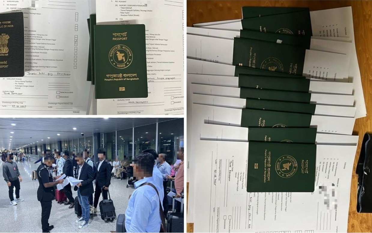 16 இந்தோனேசியர்கள் விமான நிலையத்திலேயே தடுத்து நிறுத்தப்பட்டனர்