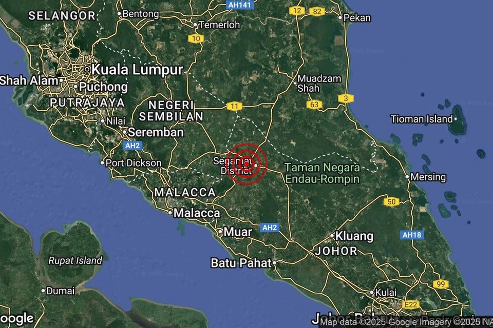 ஜோகூர், சிகாமட்டில் மீண்டும் மிதமான நில நடுக்கம்: அச்சத்தில் மக்கள்