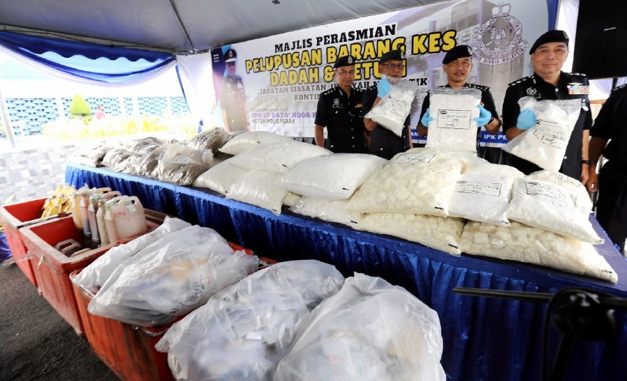 பேரா மாநிலத்தில் 15.7 மில்லியன் ரிங்கிட் போதைப்பொருள் பறிமுதல்