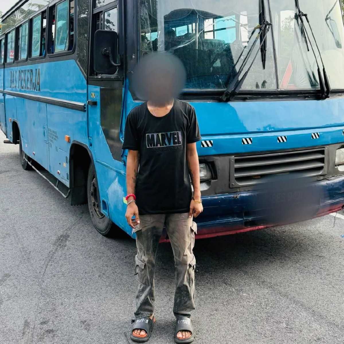 லைசென்ஸின்றி பேருந்தைச் செலுத்தி இலங்கை பிரஜை கைது