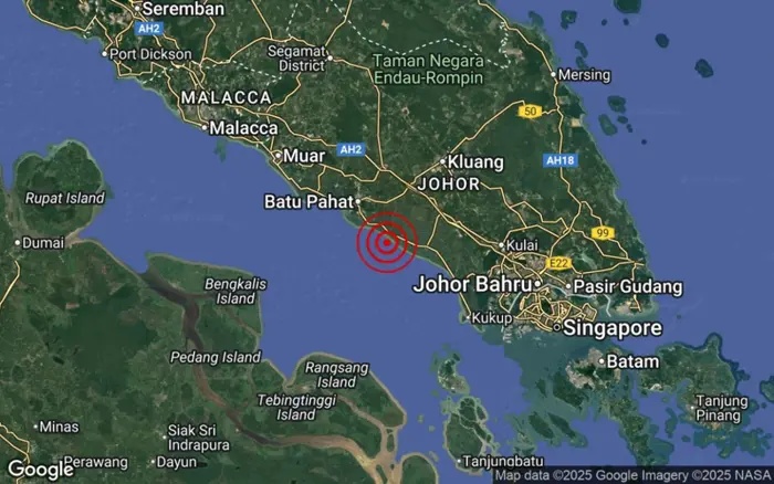 நில அதிர்வினால் மீண்டும் குலுங்கியது ஜோகூர் பத்து பஹாட்