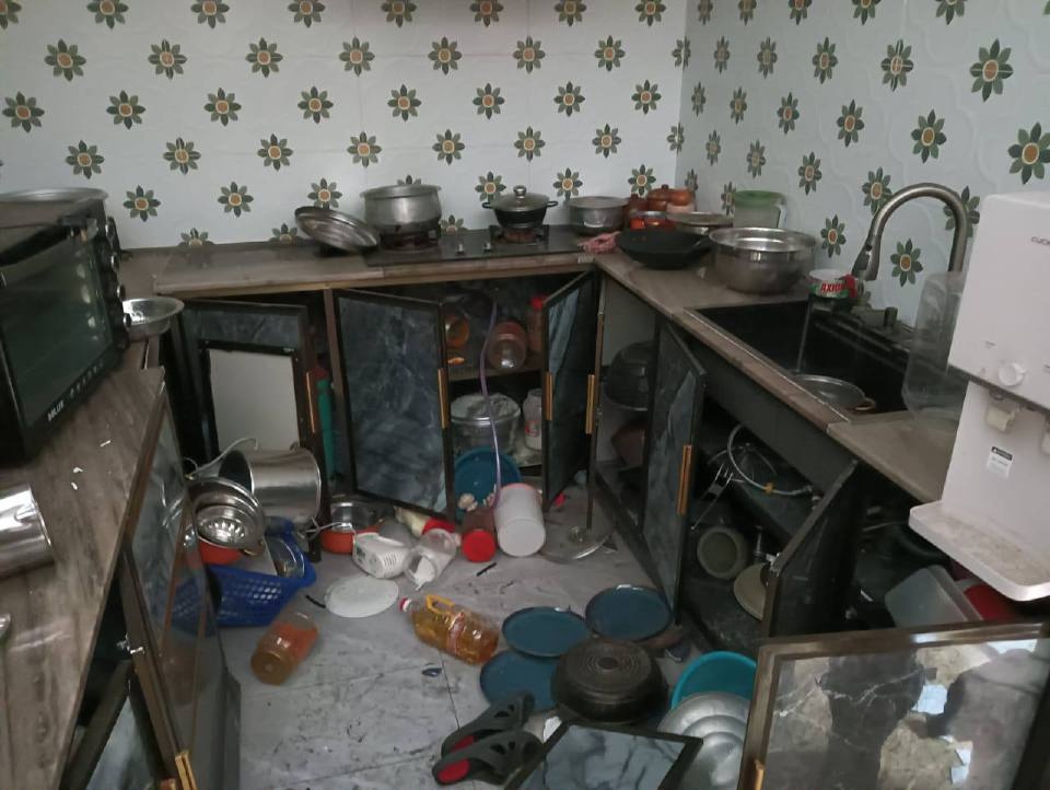 எரிவாயு கலன் வெடித்ததில் மூதாட்டிக்கு தீக்காயங்கள்