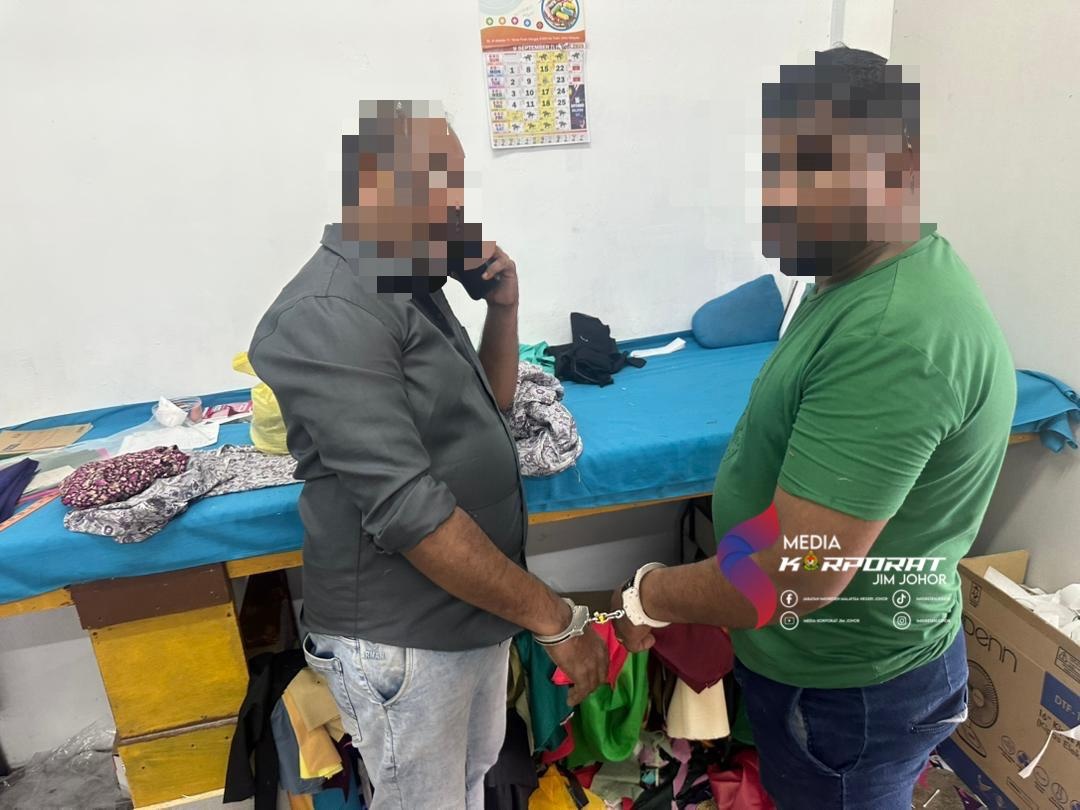 தையல் கடைகளில் சோதனை: 60 அந்நிய நாட்டவர் கைது