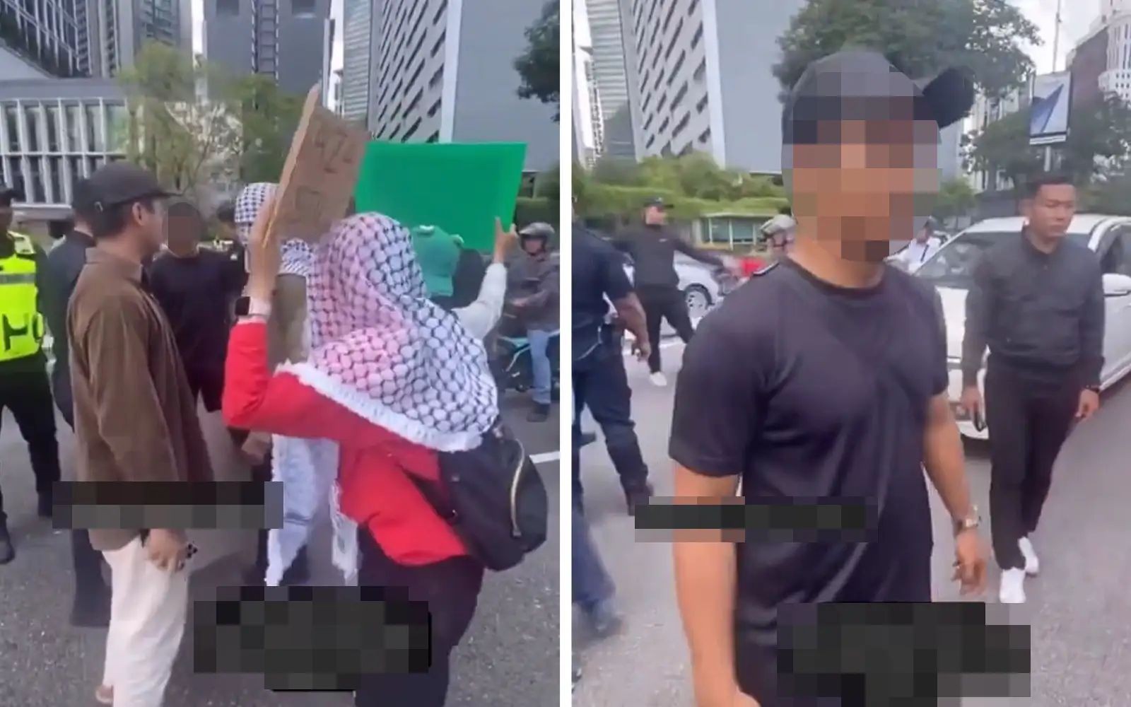 அமெரிக்கத் தூதரகத்தின் முன் ஆர்ப்பாட்டம்: இருவர் கைது