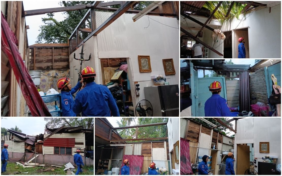 குவாந்தானில் கனமழை, புயல் காரணமாக 8 வீடுகள் சேதம்!